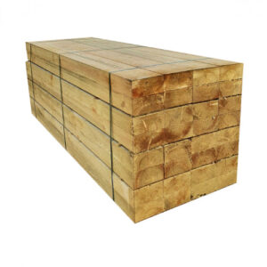 Pack de 56 mini traverses de bois traitées UC3 | 2,4 m x 150 mm x 75 mm