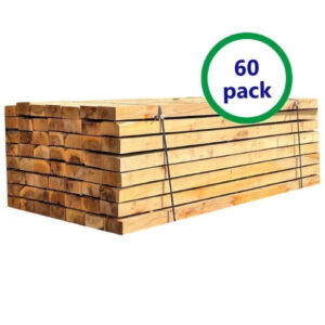 Pack de 60 mini traverses de bois (non traité) | L: 1,2 m&nbsp;