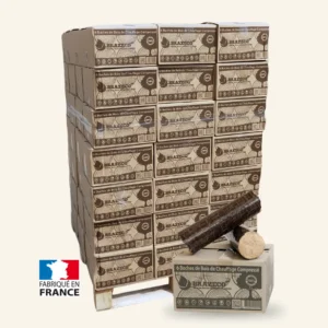 Bûches compressées de jour premium – Palette de 80 cartons de 6 bûches