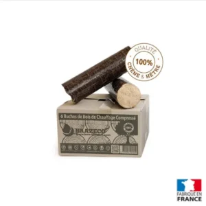 Bois densifié - Qualité Premium - Palette de 80 cartons de 6 bûches