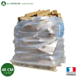 Bois de chauffage - 40 cm - ballot sur palette - 1.3 m3 - Extra Sec