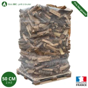 Bois de chauffage - 40 cm - ballot sur palette - 2 m3 - Extra Sec