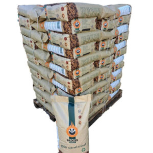 Granulés de bois BADGER – Palette de 65 sacs de 15 kg